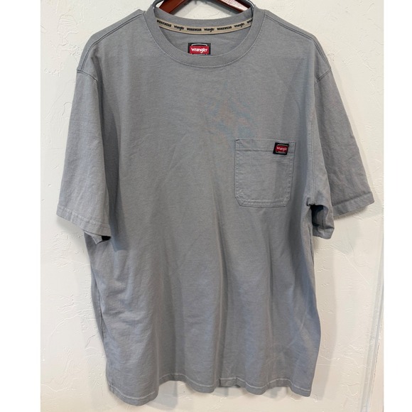 Wrangler Other - Wrangler Workwear Mens Gray Pocket T-Shirt Cotton Short Sleeve XLT WW55281